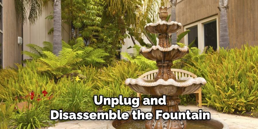 Unplug and Disassemble the Fountain