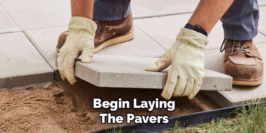 Begin Laying the Pavers