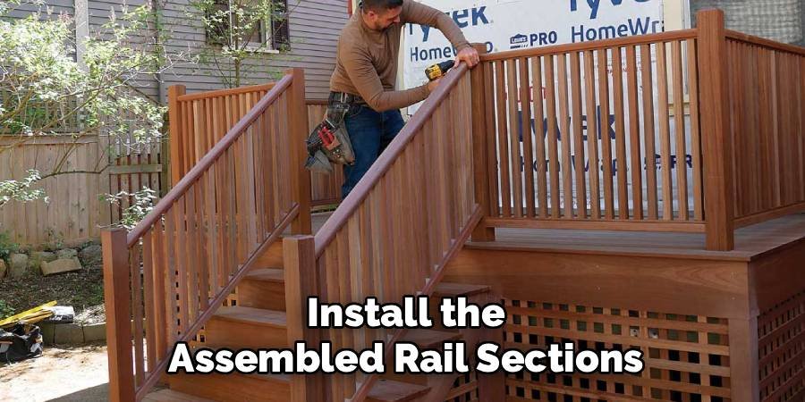 Install the Assembled Rail Sections
