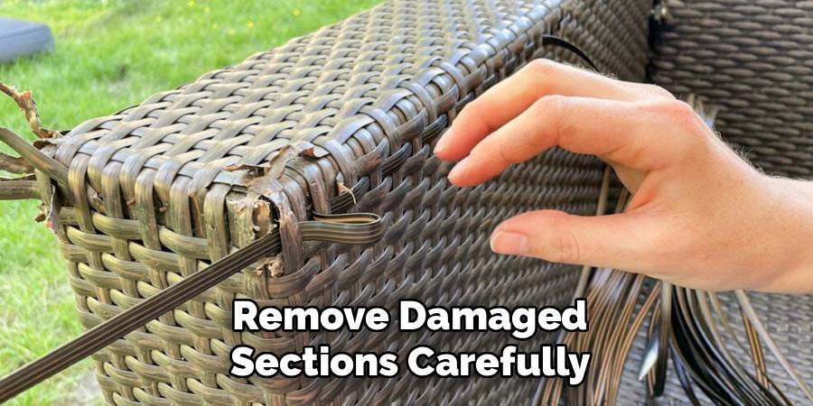 Remove Damaged Sections Carefully