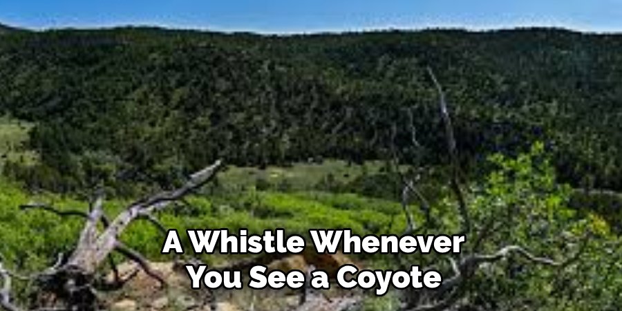 A Whistle Whenever
You See a Coyote