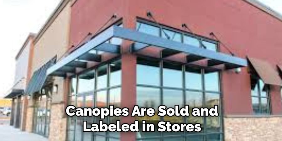 Canopies Are Sold and
Labeled in Stores