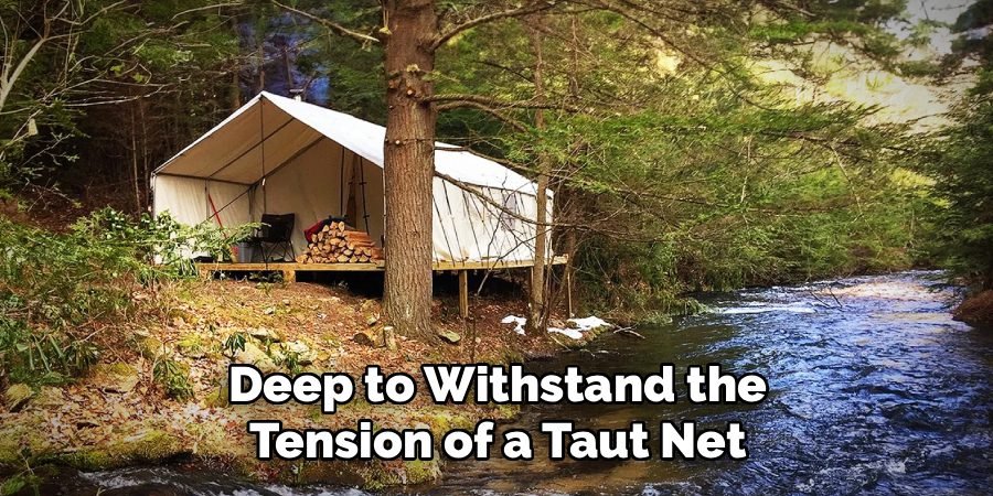 Deep to Withstand the
Tension of a Taut Net