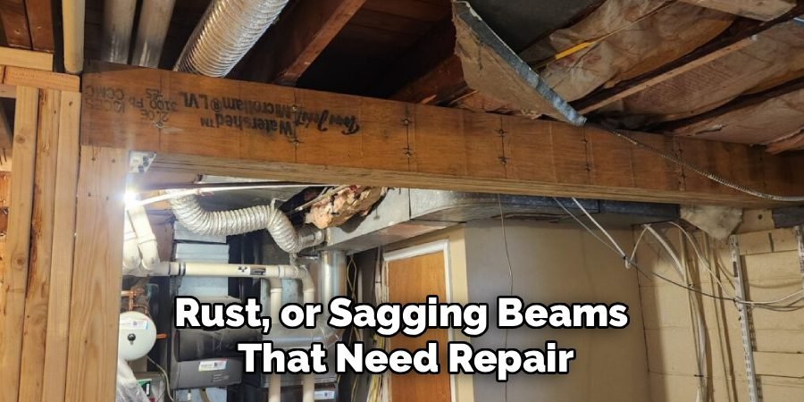 Rust, or Sagging Beams 
That Need Repair