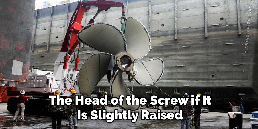 The Head of the Screw if It
Is Slightly Raised