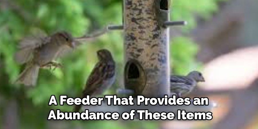 A Feeder That Provides an 
Abundance of These Items