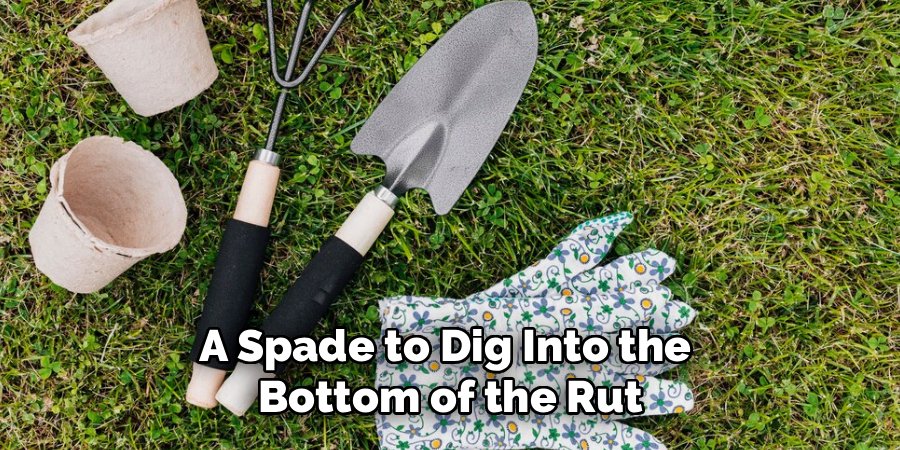 A Spade to Dig Into the 
Bottom of the Rut