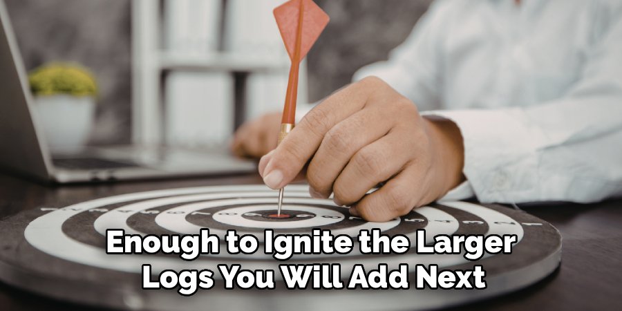 Enough to Ignite the Larger 
Logs You Will Add Next