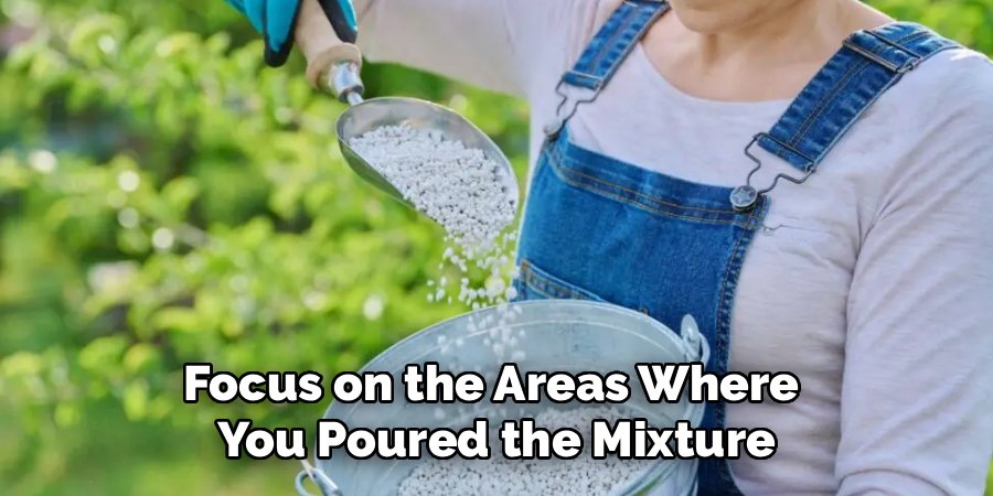 Focus on the Areas Where 
You Poured the Mixture