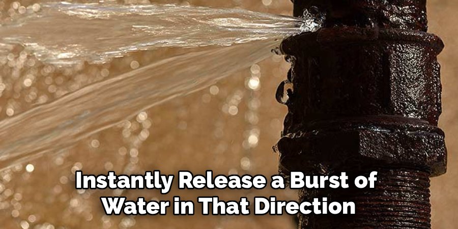 Instantly Release a Burst of
Water in That Direction