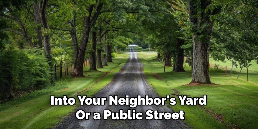 Into Your Neighbor's Yard 
Or a Public Street