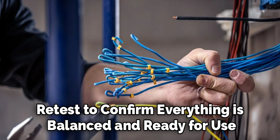 Retest to Confirm Everything is
Balanced and Ready for Use