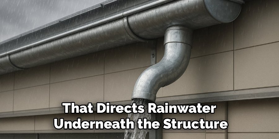 That Directs Rainwater 
Underneath the Structure