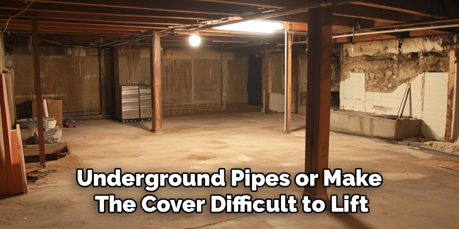 Underground Pipes or Make 
The Cover Difficult to Lift