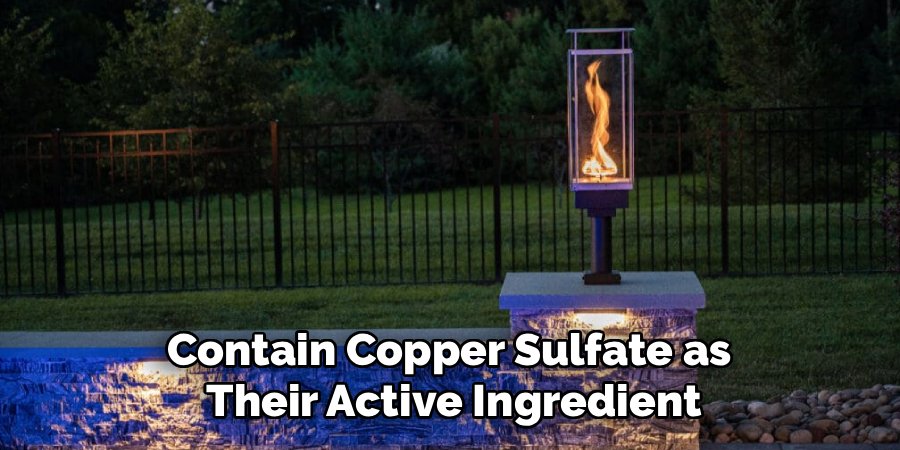Contain Copper Sulfate as 
Their Active Ingredient