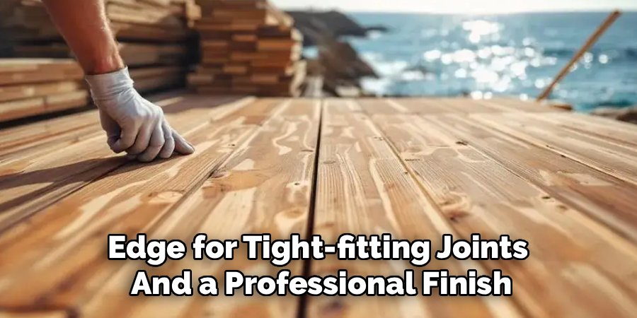 Edge for Tight-fitting Joints 
And a Professional Finish