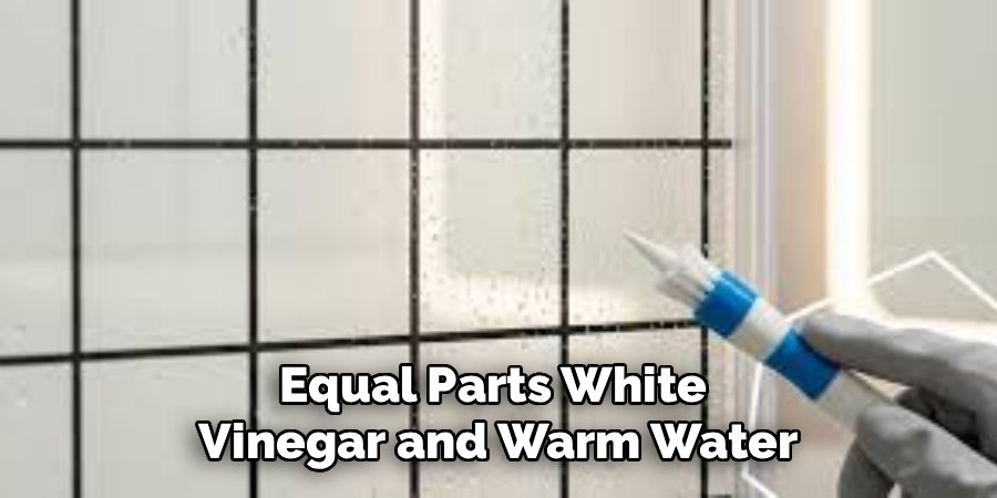 Equal Parts White 
Vinegar and Warm Water