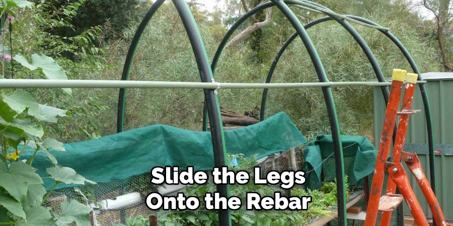 Slide the Legs Onto the Rebar