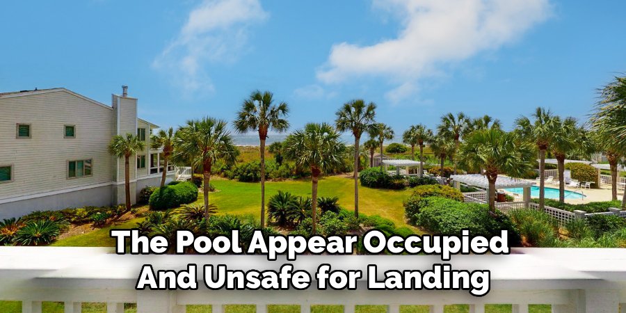 The Pool Appear Occupied 
And Unsafe for Landing