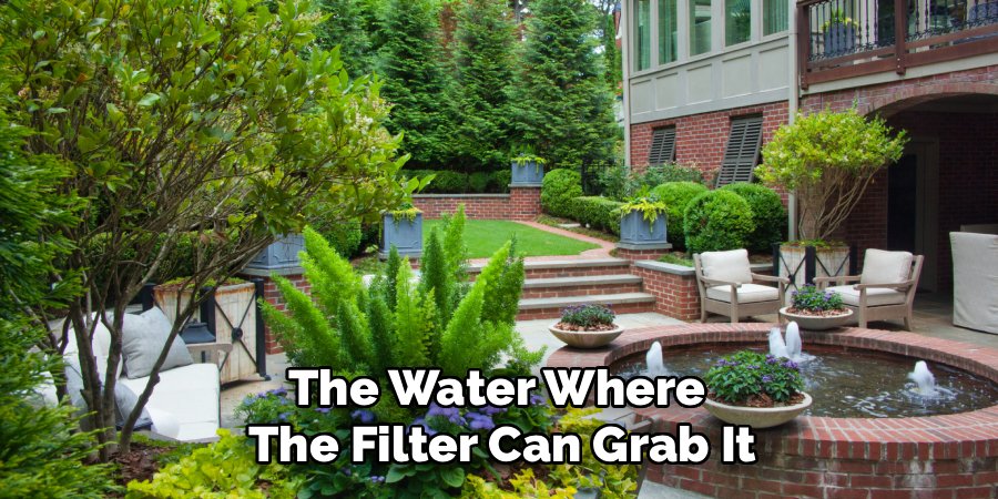 The Water Where 
The Filter Can Grab It