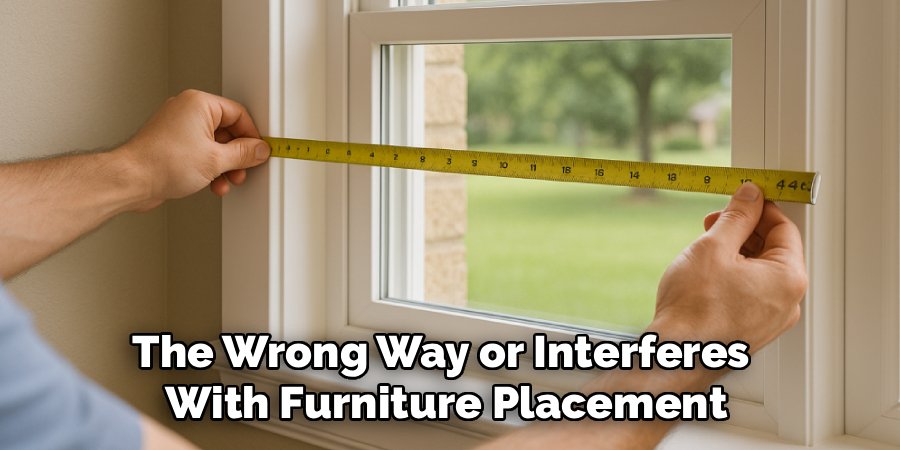 The Wrong Way or Interferes
With Furniture Placement
