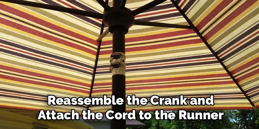 Reassemble the Crank and Attach the Cord to the Runner